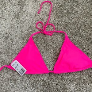 NWT Hot Pink triangle swim top